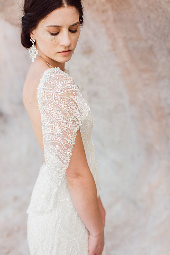 Celestial bride burnetts boards romantic soft glitter beauty inspiration for Truly and Madly NZ