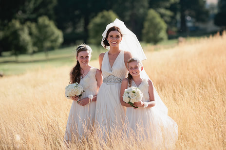Gorgeous flower girls and bride
